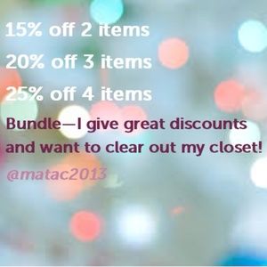 15%, 20%, & 25% off when you bundle! Many jeans!